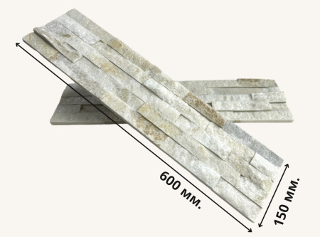 Натуральный камень Pharaon Кварцит бежевый классик 150x600 мм Натуральный камень Pharaon Кварцит бежевый классик 150x600 мм